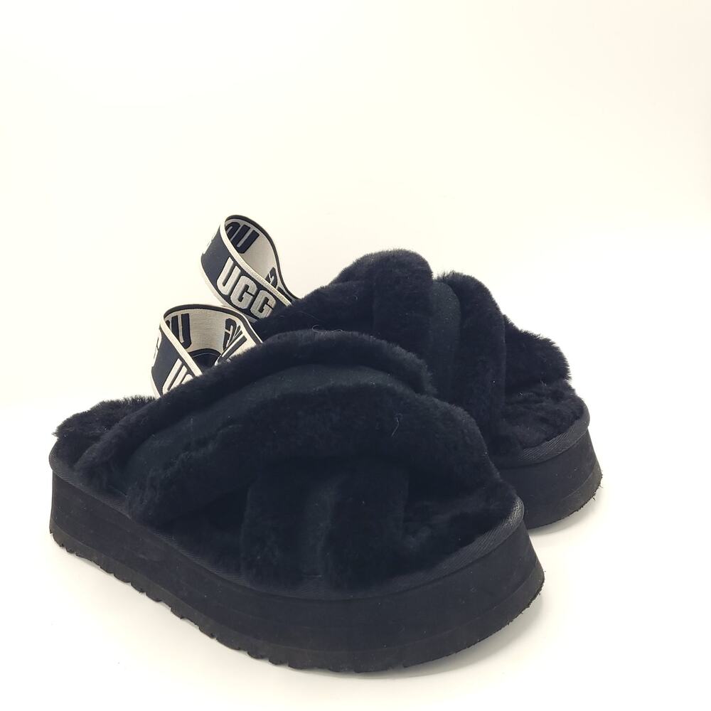 Ugg Disco Cross Platform Slide Slingback Slipper Sandal Black women's size 7 - Picture 2 of 9